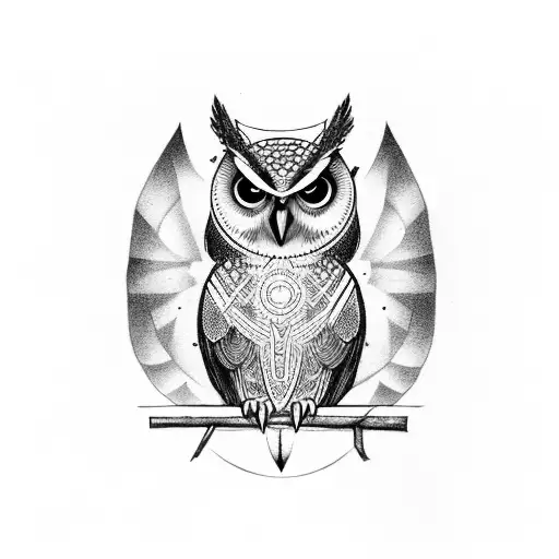 An Owl Wearing A Suit With A Hawk And Dove Perched On Its Shoulders