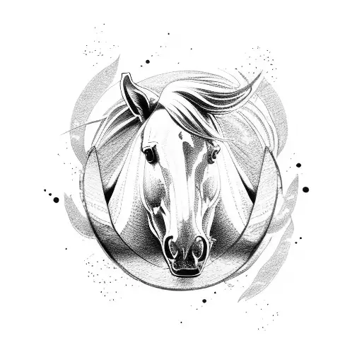 A Horse Jumping Over Military Obstacles