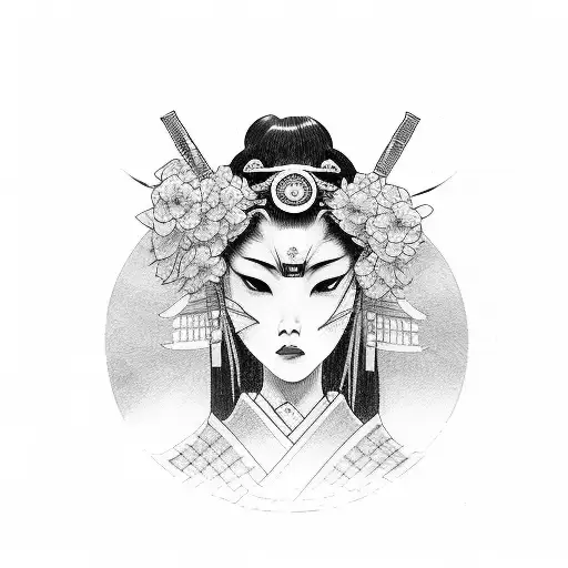 Japanese Geisha Warrior