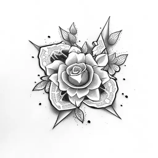 Cross Catholic Flower