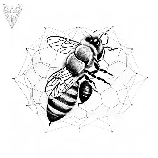 Two Bees Following Each Other On An Infinity Symbol