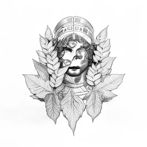 Roman Apollo With Leaves