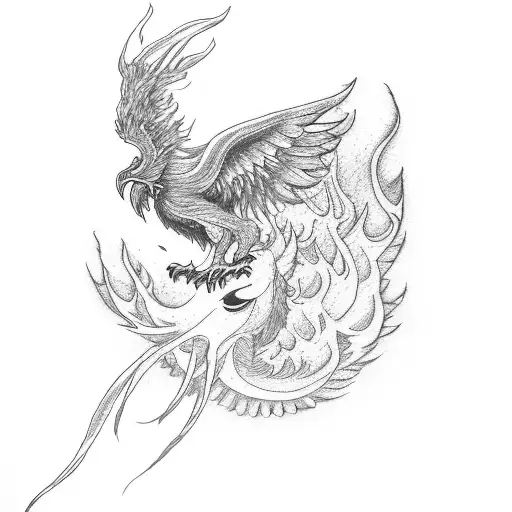 A Phoenix Rising From The Ashes While Riding A Bike