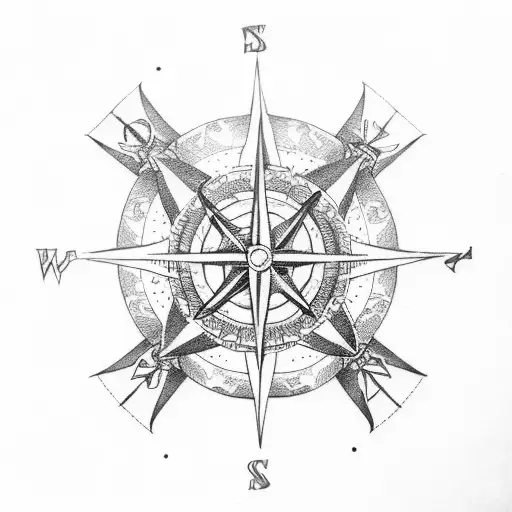 Pirate Ship Wings Compass Cards