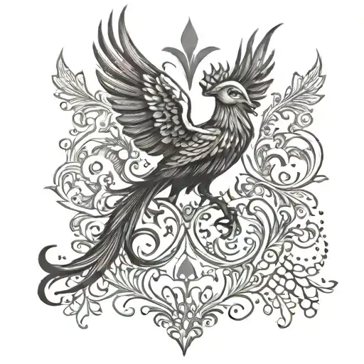 Phoenix And Fleur De Lis