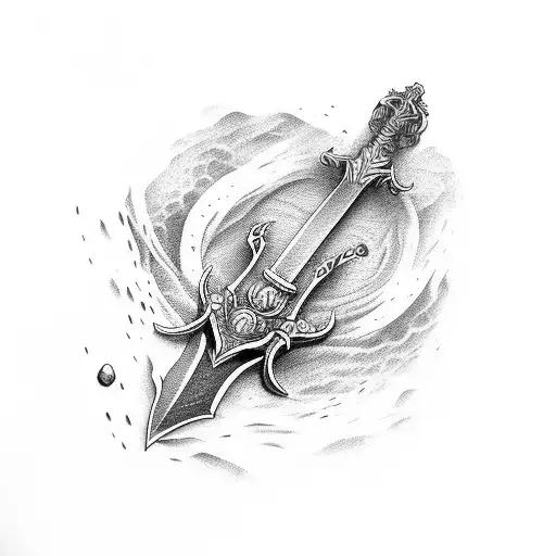 Sword In Pool Of Blood