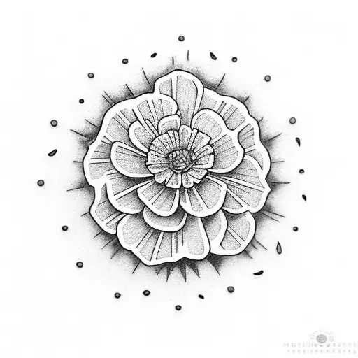 Small Memorial Marigold Tattoo For Mom