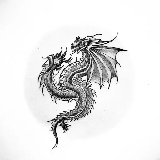 A Tattoo Depicting Dragon Scales