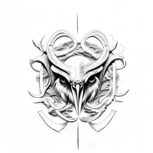 Vulture Talons Holding Ram Skull