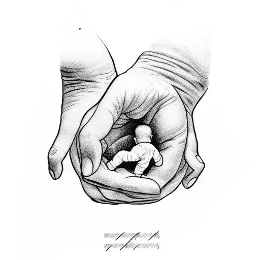 Baby Hands Holding Father Hands