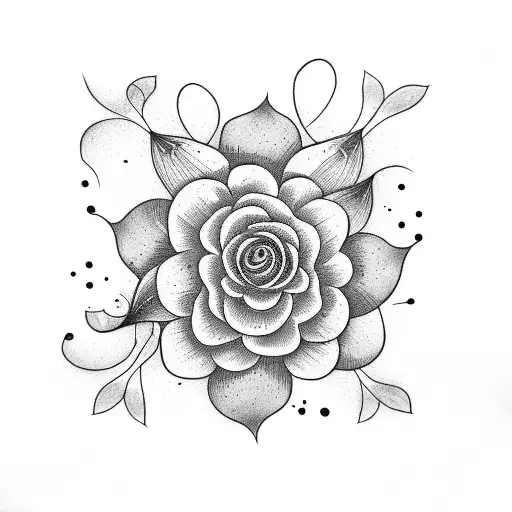 Abstract Flowers And Lines