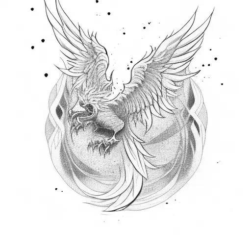 A Powerful Phoenix Rising From The Water