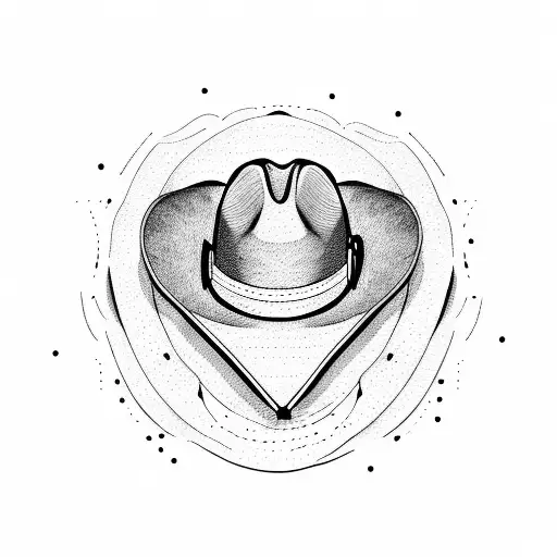 Cowboy Hat Transformed Into Mountains