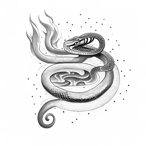 Snake In Flames