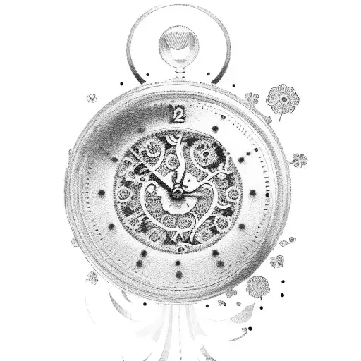 Flowers And Grandfather Clock