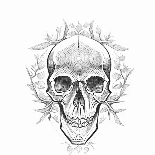 Skull In The Shape Of A Tree