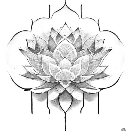 Lotus With Buildings