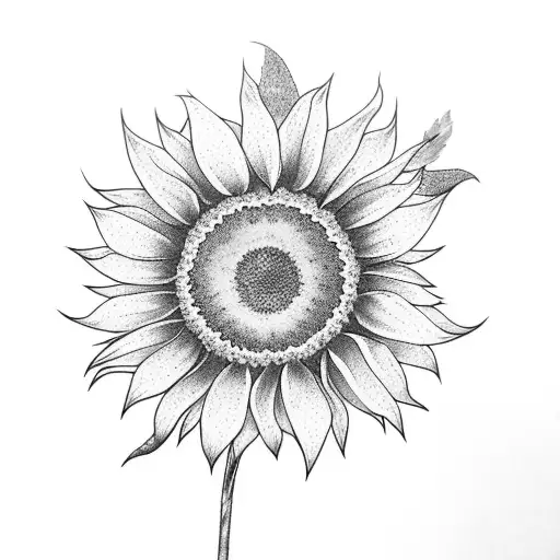 Sunflower With Long Stalk