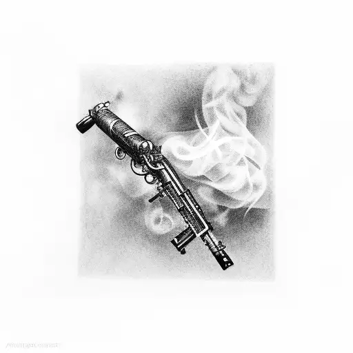 A Smoking Gun With Musical Notes As Smoke