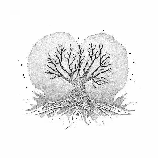 Family Of Four Tree Tattoo