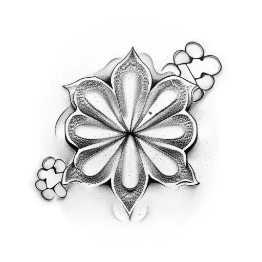 Four Leaf Clover With Dew Drop