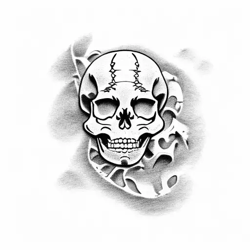 A Skeleton Front Of A Laptop