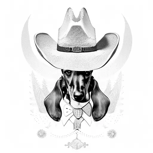 Dachshound With A Cowboy Hat