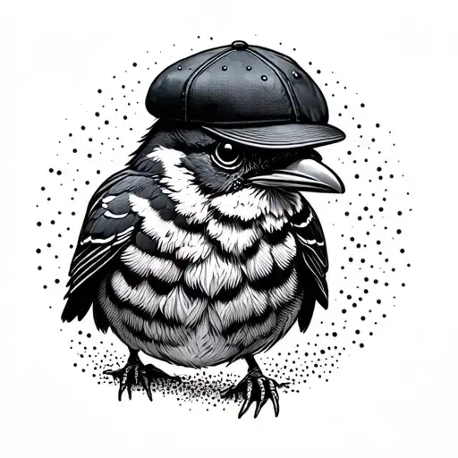 Bird With Backwards Cap