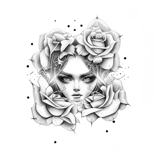 Sun Moon Stars And Rose