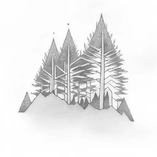 Trees In Diamond Shape