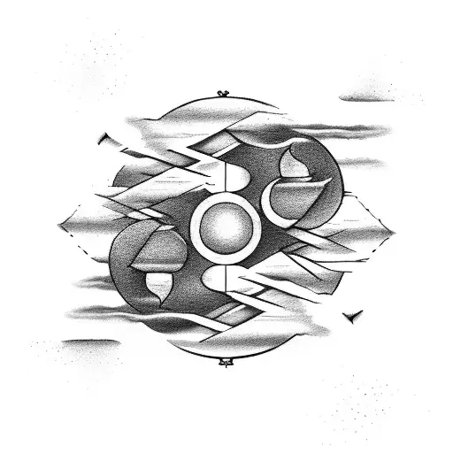 A Serene Yin Yang Symbol With Dumbbells And Barbells