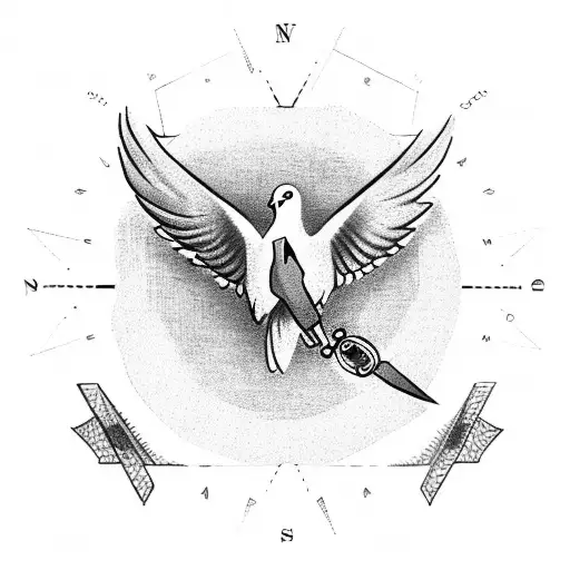 Pocket Compass And Dove