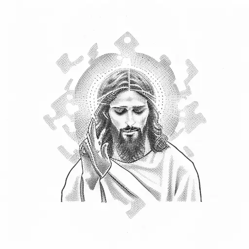 Jesus Putting A Puzzle Together