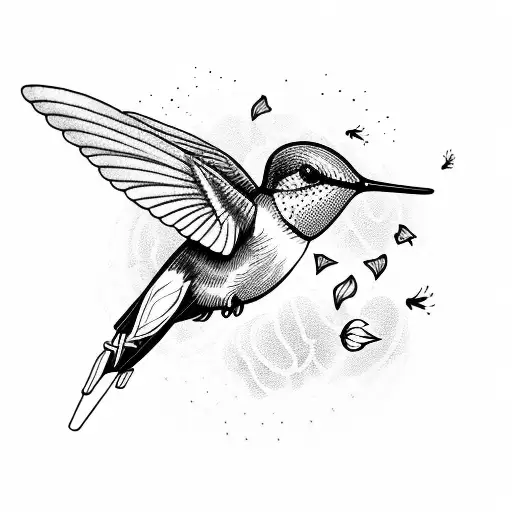 Hummingbird With Bagpipes And Playing Vards