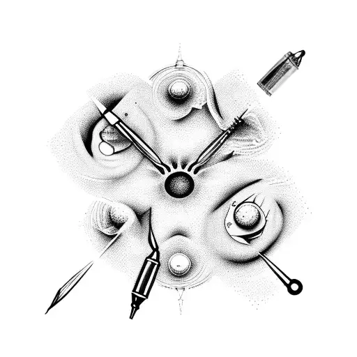 An Abstract Representation Of The Creation Of Adam With A Medical Twist