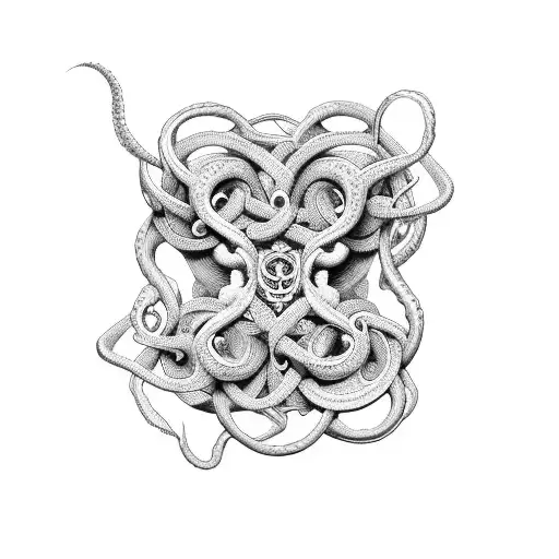 Geometric Patern And Medusa