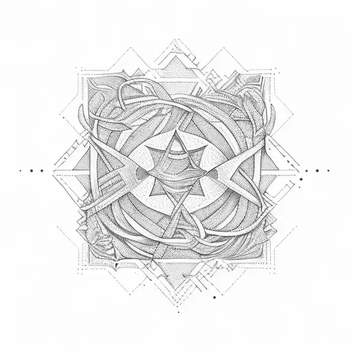 A Stock Market Graph Intertwined With A Psychedelic Pattern