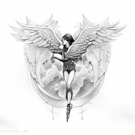 Icarus With Neo Tribal Wings