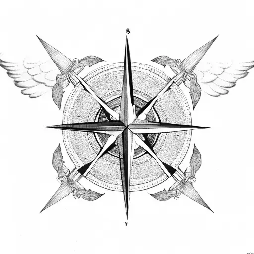 Compass North Angel Wings