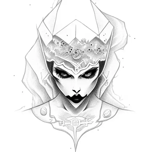 Goth Woman Ghost Niple Flash