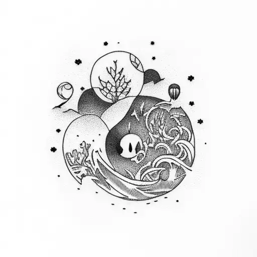 Nature And Night Sky