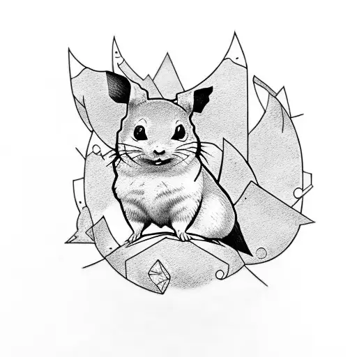 Pika Word In Abstract