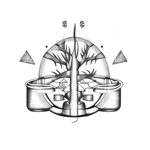 A Tropical Fruit Tree With Motorcycle Parts Incorporated Into The Branches