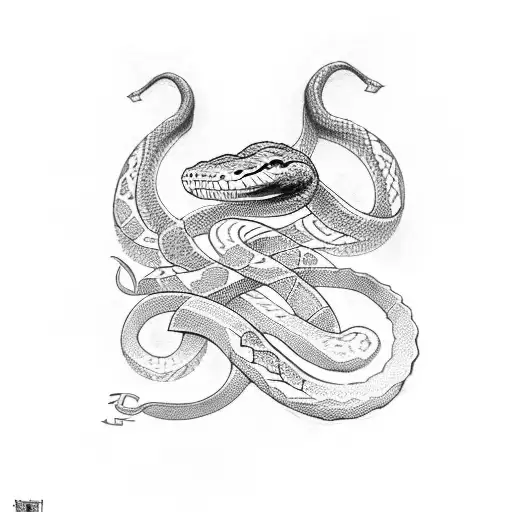 Snake With Vikings Runes