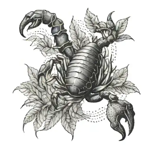 An Intricate Design Of A Scorpion Farming A Field Of Money Trees