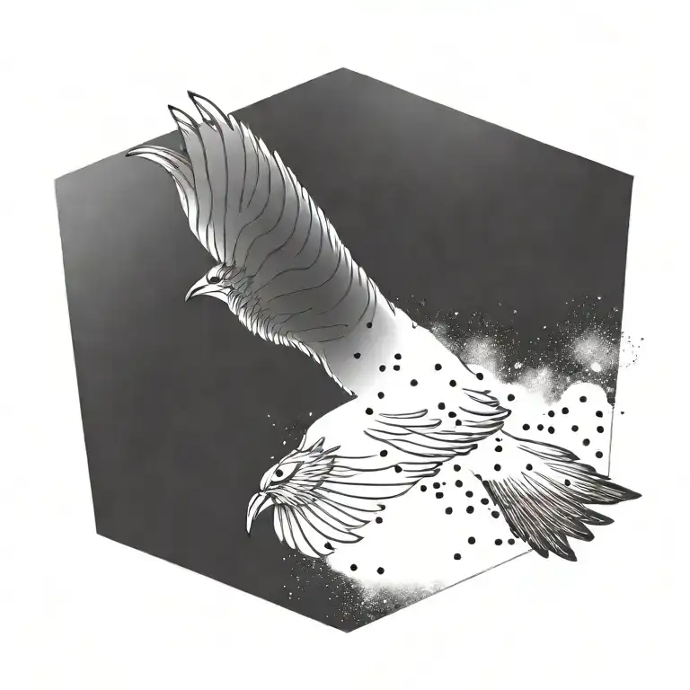 One Bird Free And Flying Straight Up