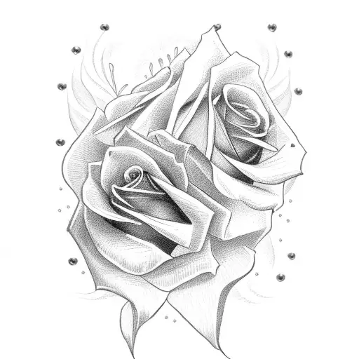 Roses With A Bible And Verse In Cursive That Says In Jesus We Trust