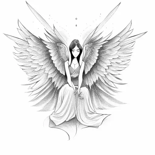 Women On The Side With Angel Wings