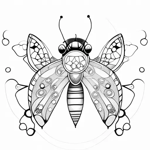 Half Ladybug Half Butterfly Side By Side