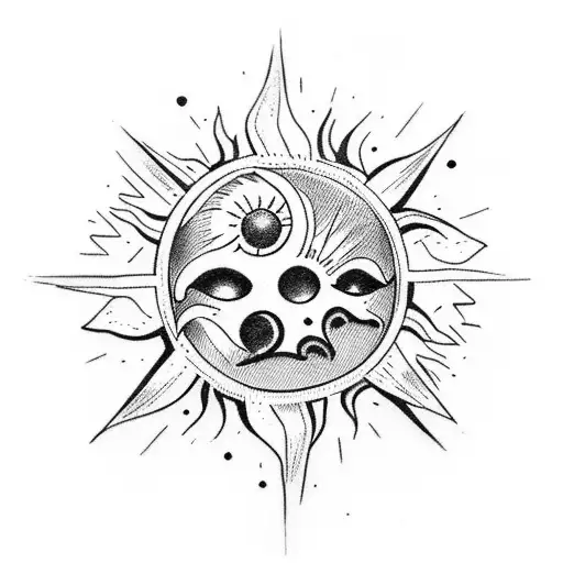 Polaroid With A Photo Of Sun Rise